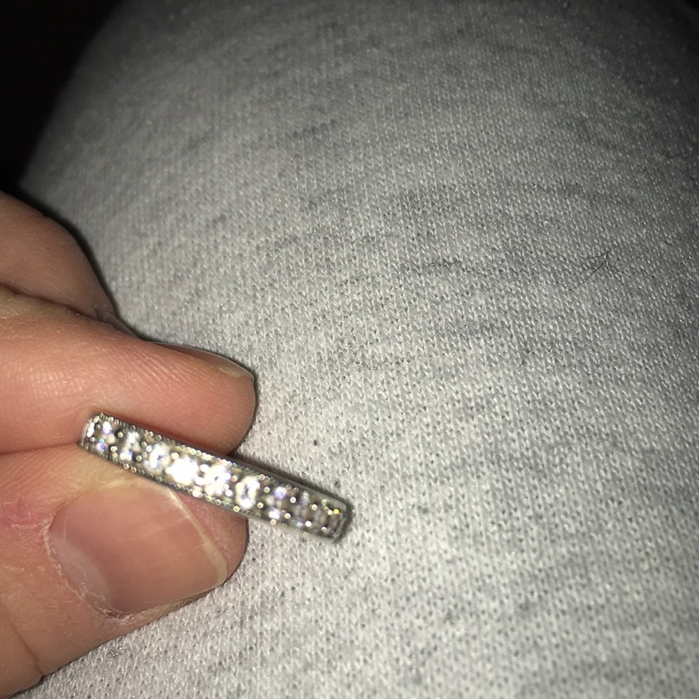 Sterling silver ring czs diamonds